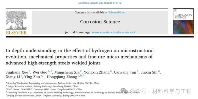 星空体育平台：北航郭伟教授团队《CorrosionScience》：第三代先进高